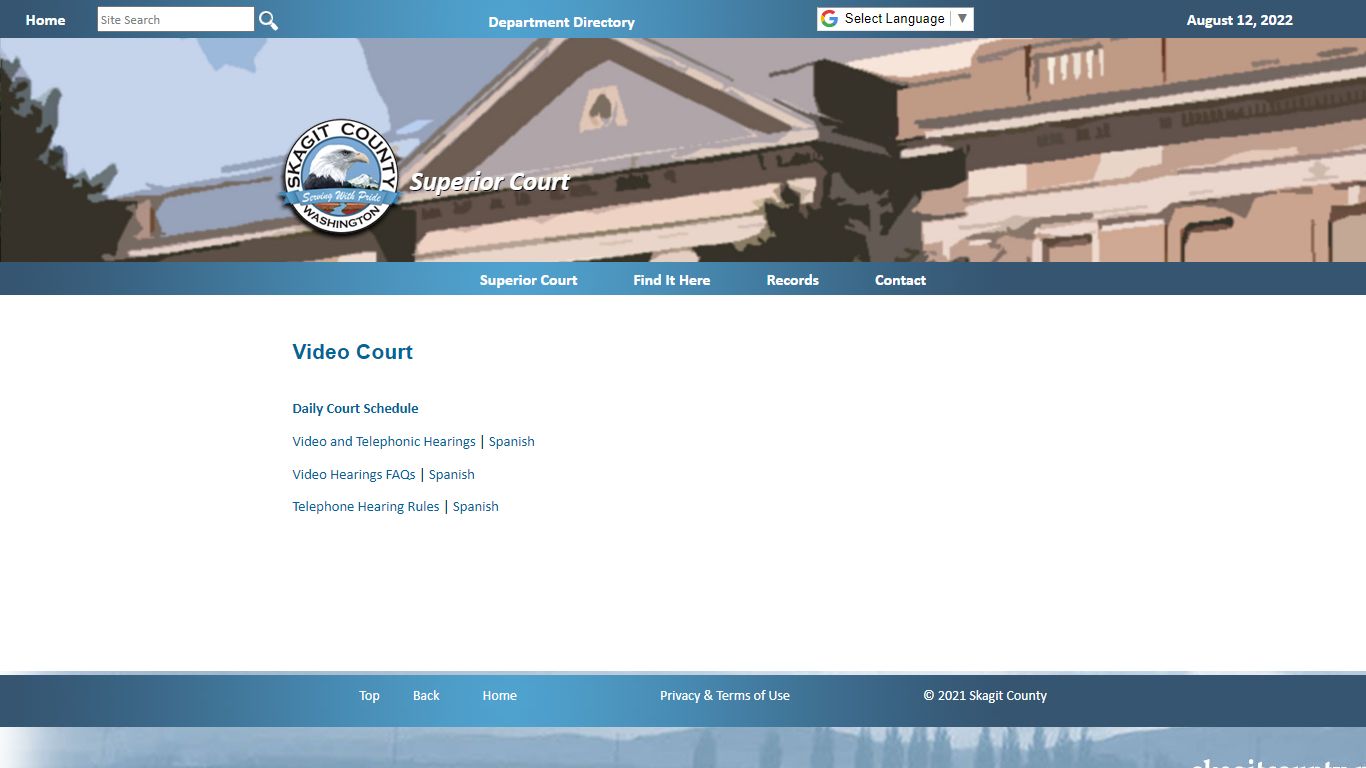 Superior Court - Skagit County, Washington